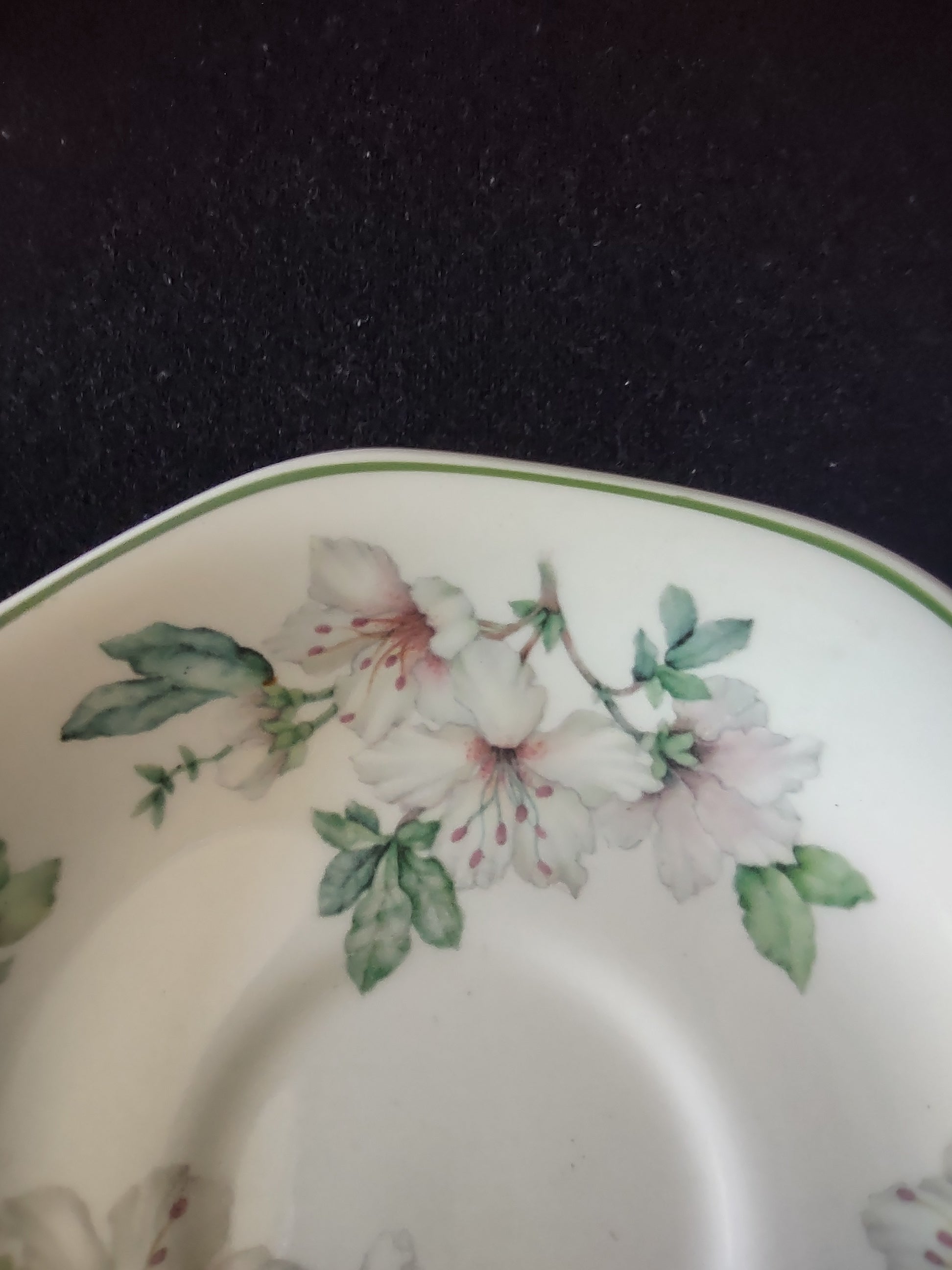 Vintage Adams Azalea Saucer Ironstone England Cottagecore Set Of 3 [6018]