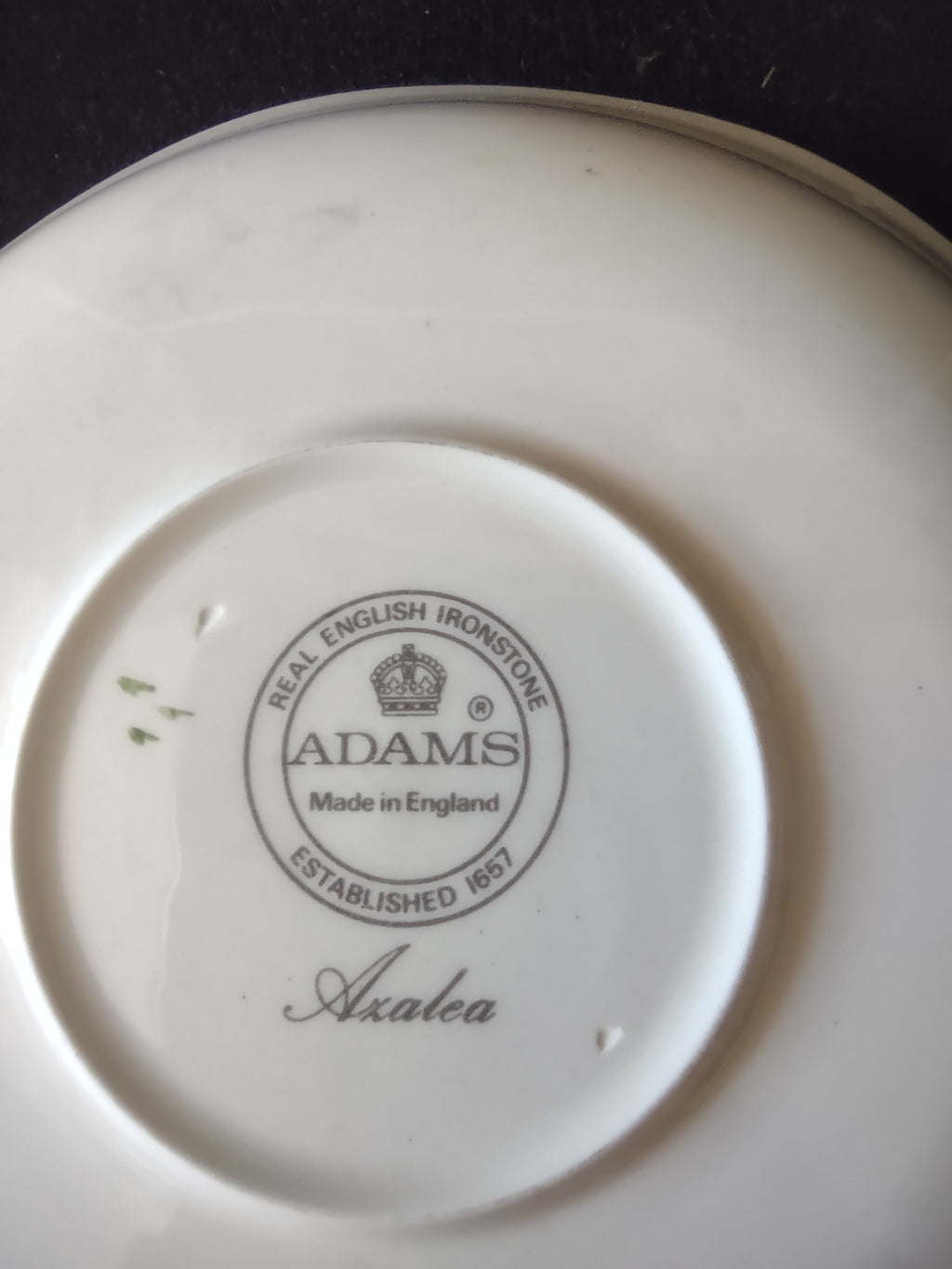 Vintage Adams Azalea Saucer Ironstone England Cottagecore Set Of 3 [6018]