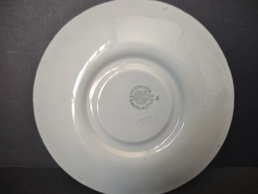 Vintage Wedgwood Partridge Bird Ivy Tree Gray Transferware Plate Set 8 [6034]