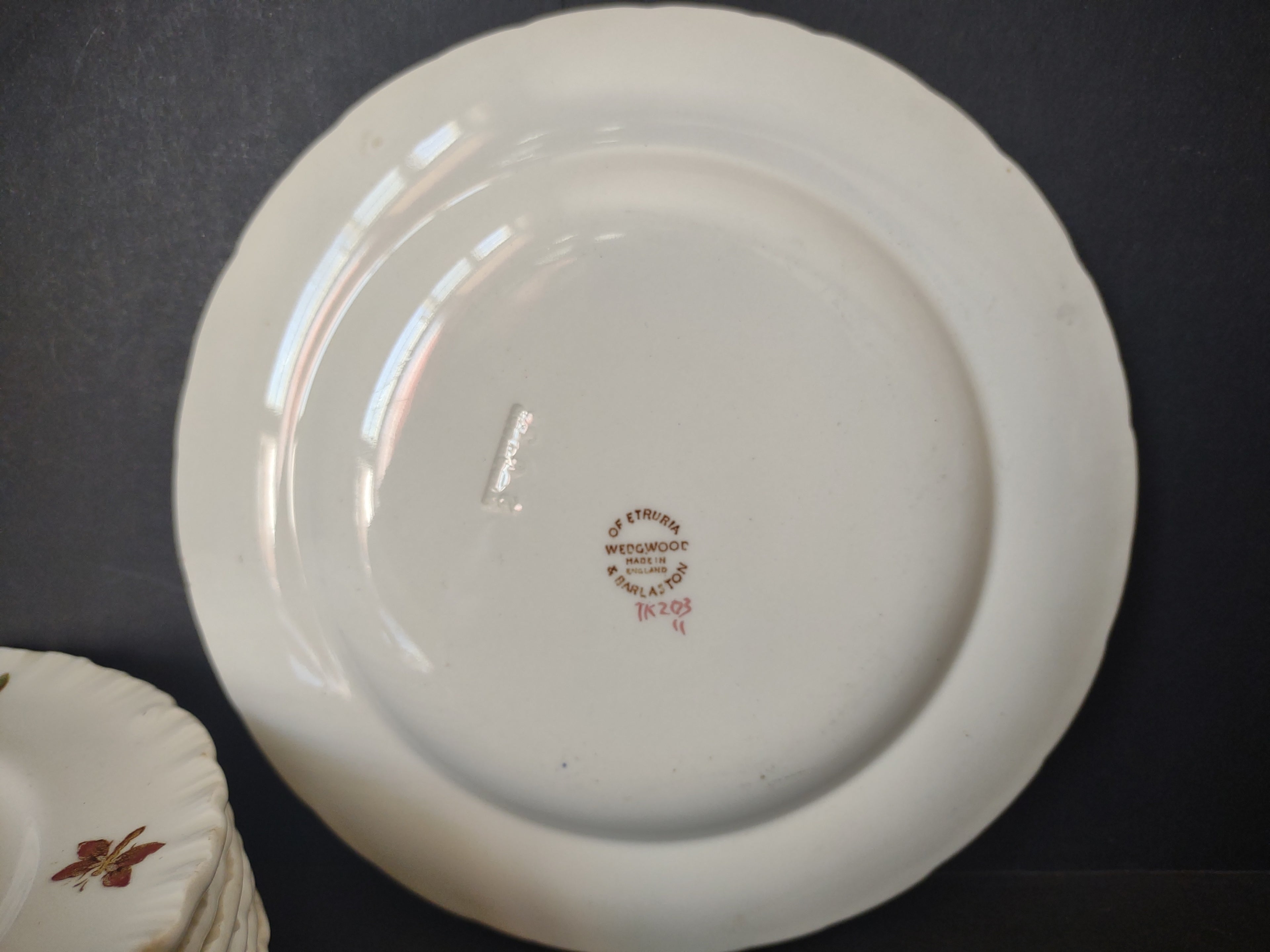 Vintage Wedgwood Etruria Barlaston TK203 Floral 6" Plates Set 8 [6031]