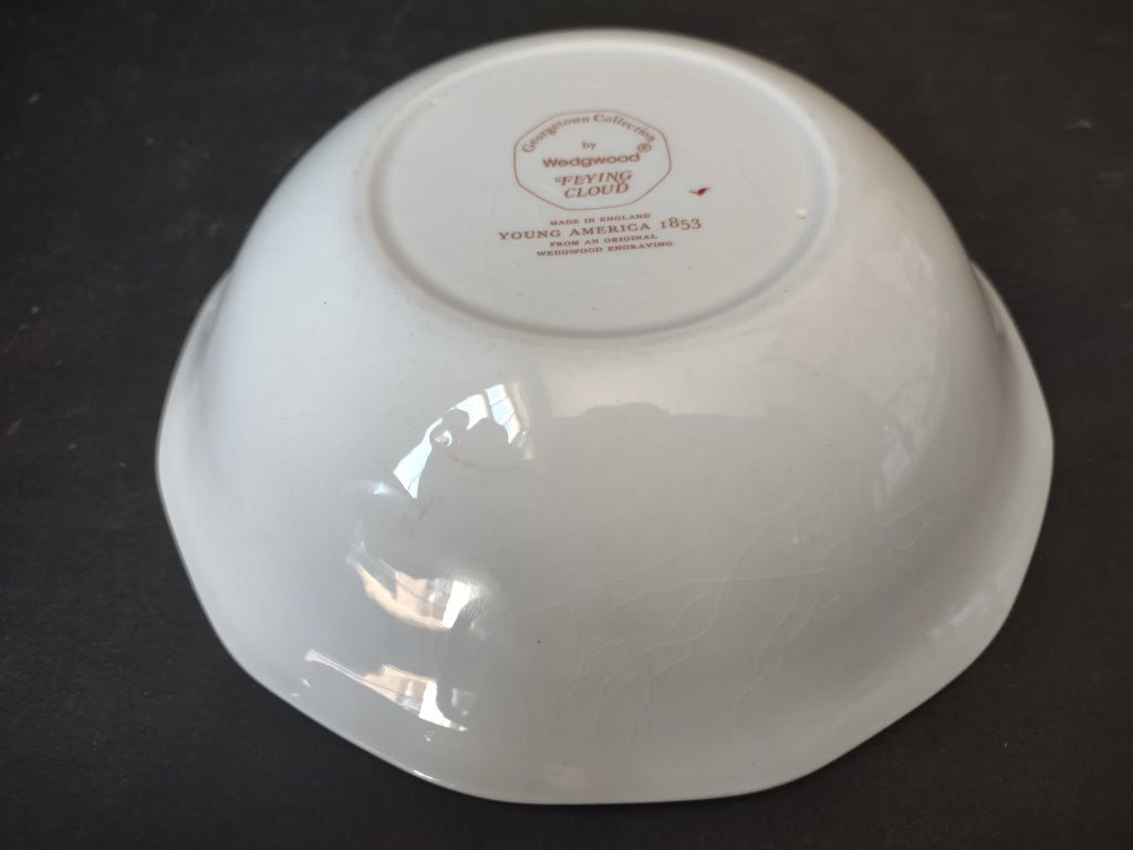 Vintage Wedgwood Flying Cloud Soup Bowl Georgetown Collection Young America 1853 [6030]