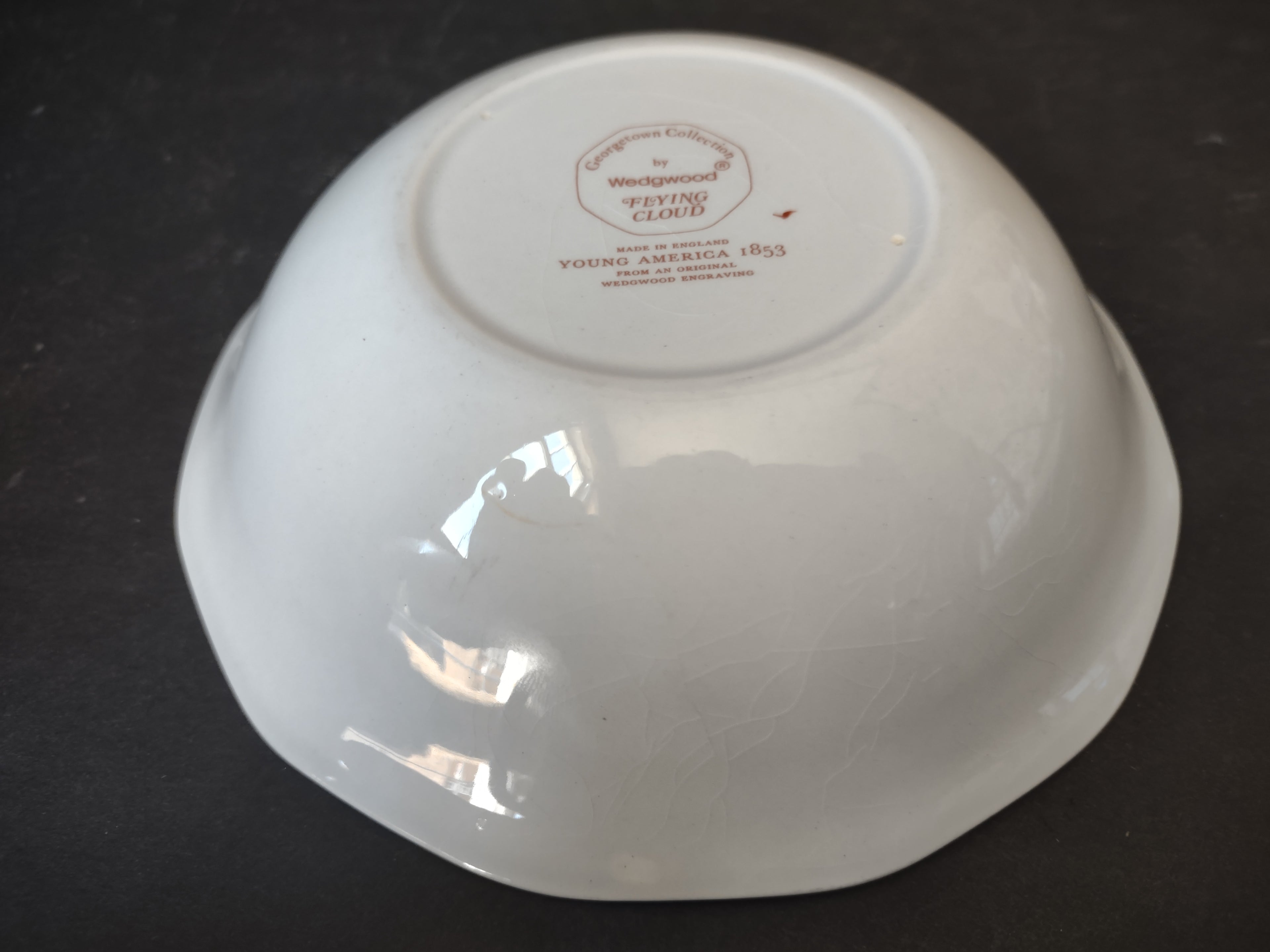 Vintage Wedgwood Flying Cloud Soup Bowl Georgetown Collection Young America 1853 [6030]