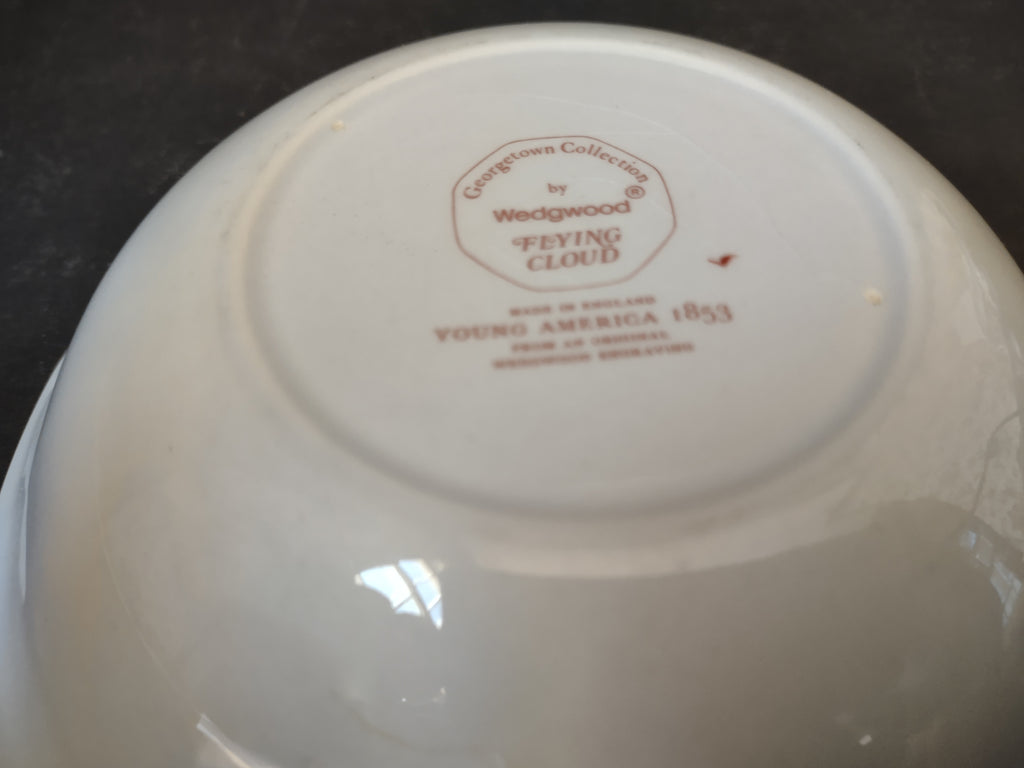 Vintage Wedgwood Flying Cloud Soup Bowl Georgetown Collection Young America 1853 [6030]