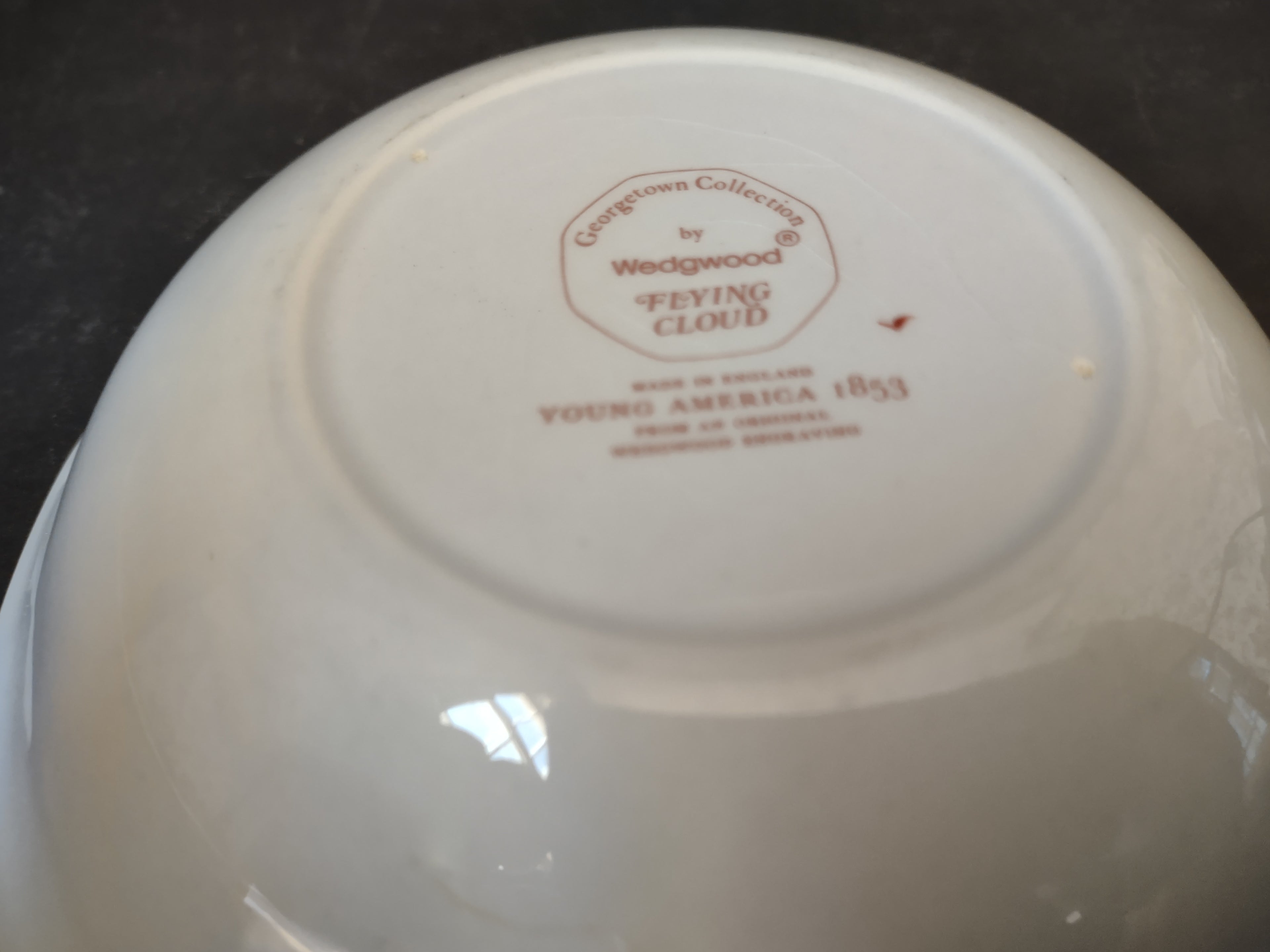 Vintage Wedgwood Flying Cloud Soup Bowl Georgetown Collection Young America 1853 [6030]