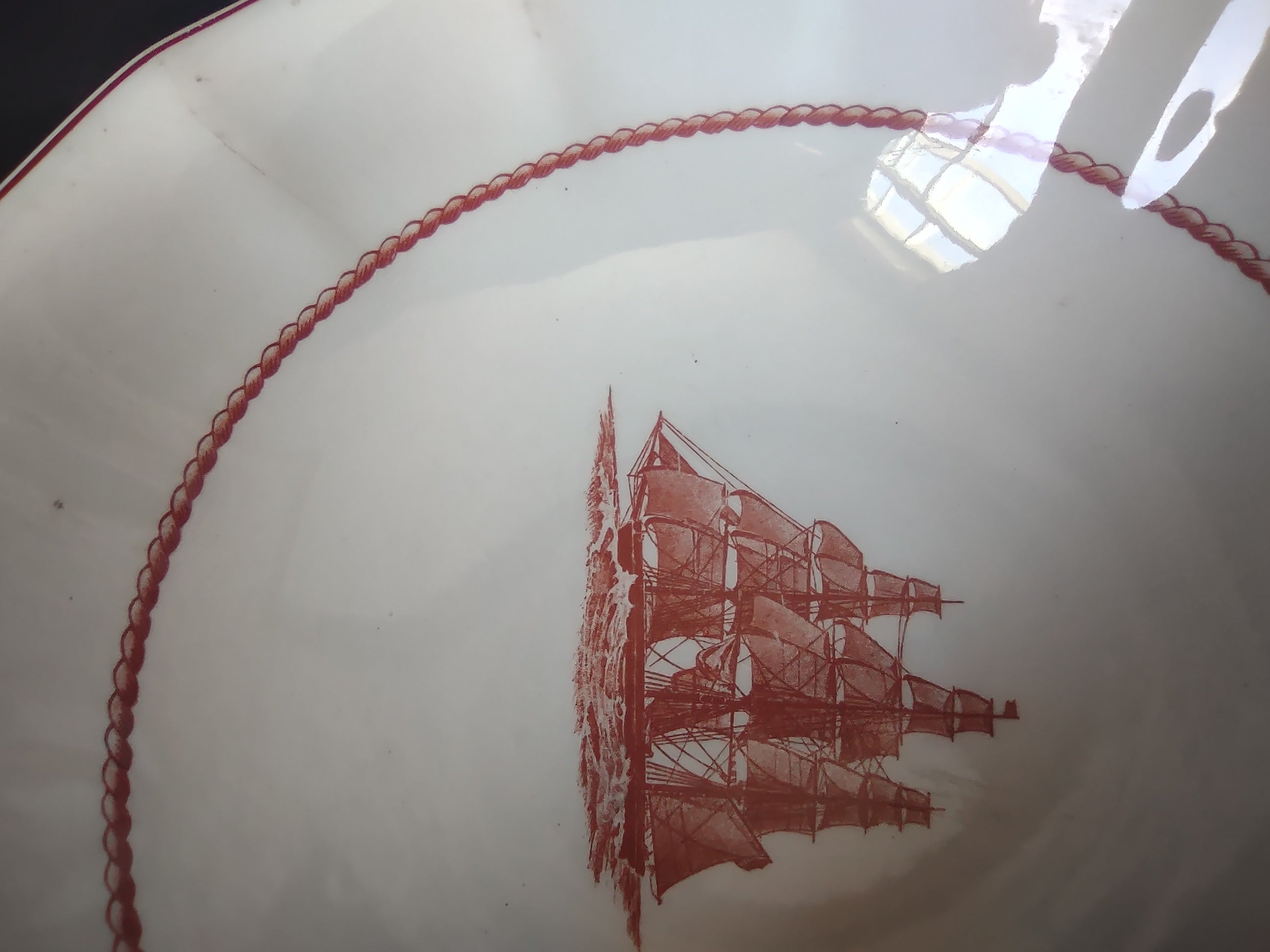 Vintage Wedgwood Flying Cloud Soup Bowl Georgetown Collection Young America 1853 [6030]