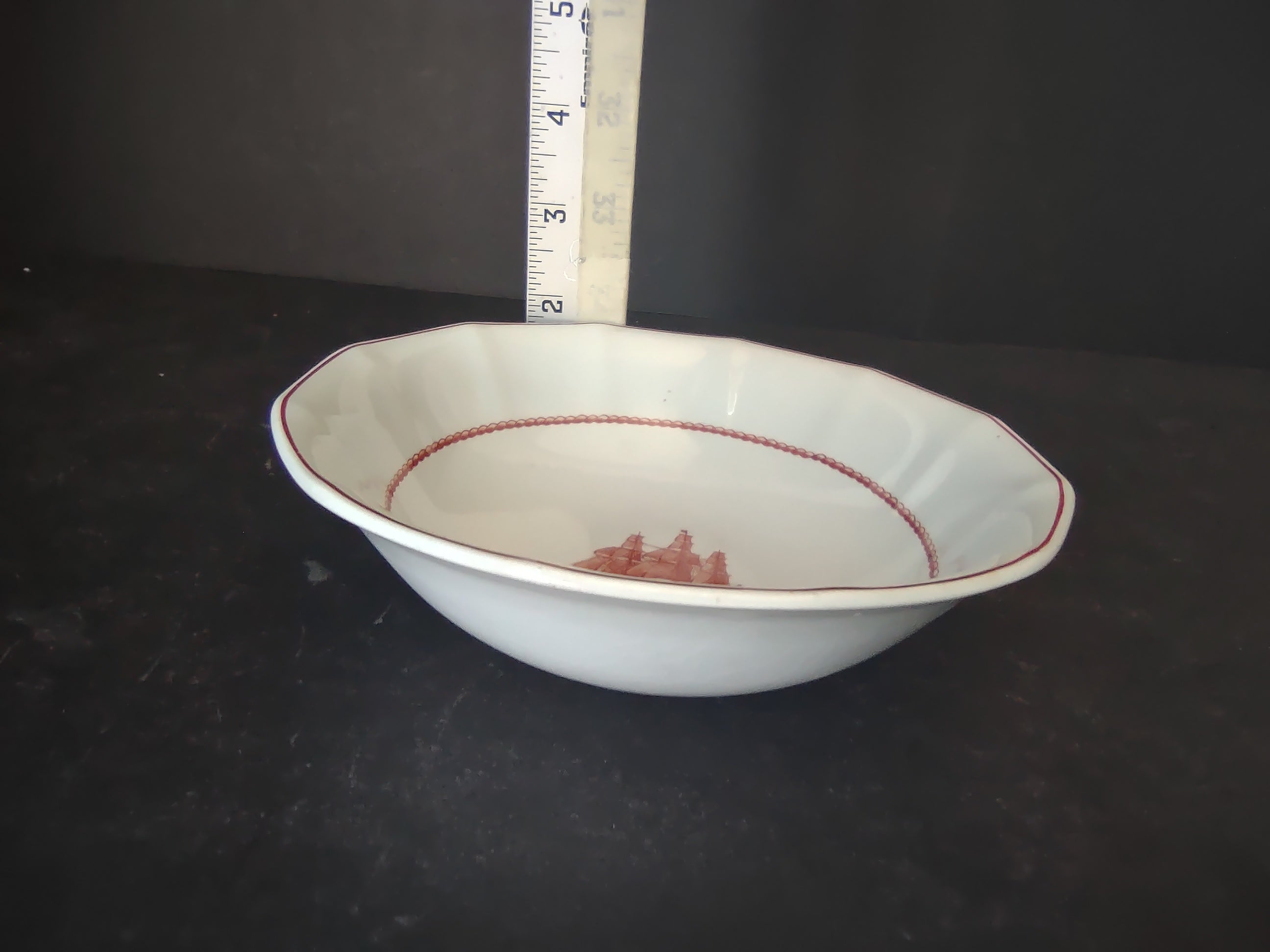 Vintage Wedgwood Flying Cloud Soup Bowl Georgetown Collection Young America 1853 [6030]