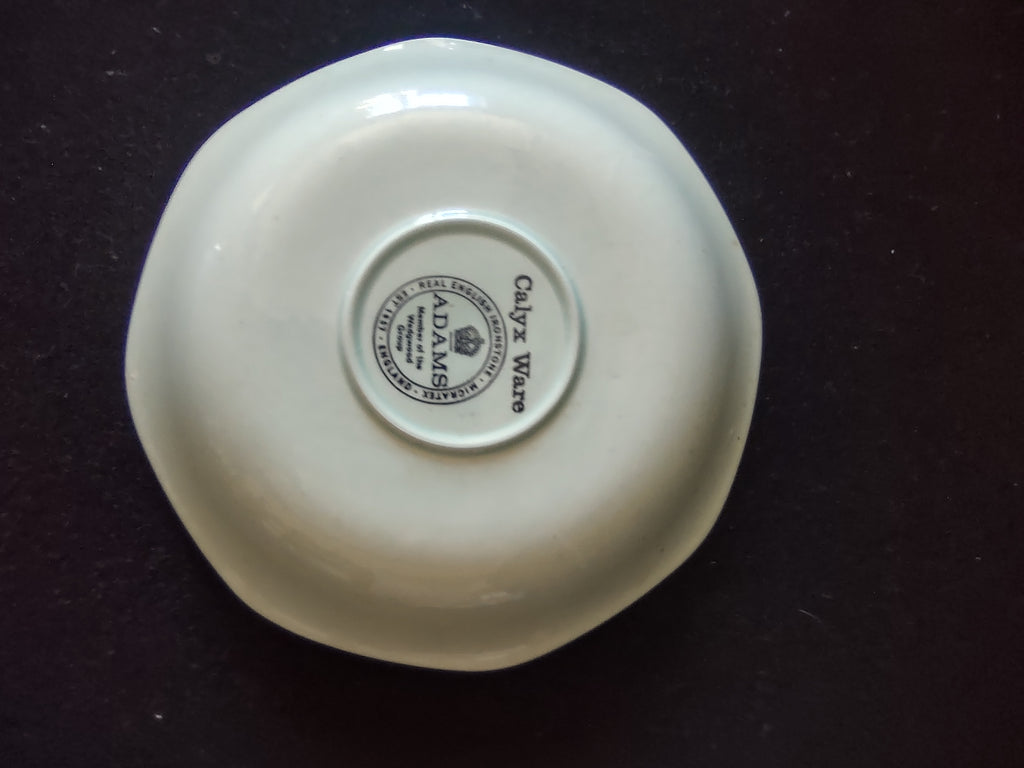 Vintage Adams Calyx Ware Ming Toi Blue Ironstone Saucer England [6019]