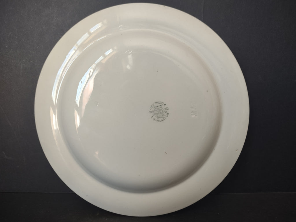 Vintage Wedgwood Queens Ware Embossed Ivy Sage Green 8" Plate [6022]
