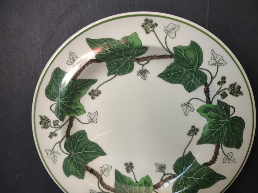 Vintage Wedgwood Napoleon Ivy Green Dessert Plates Set of 4 England [6021]
