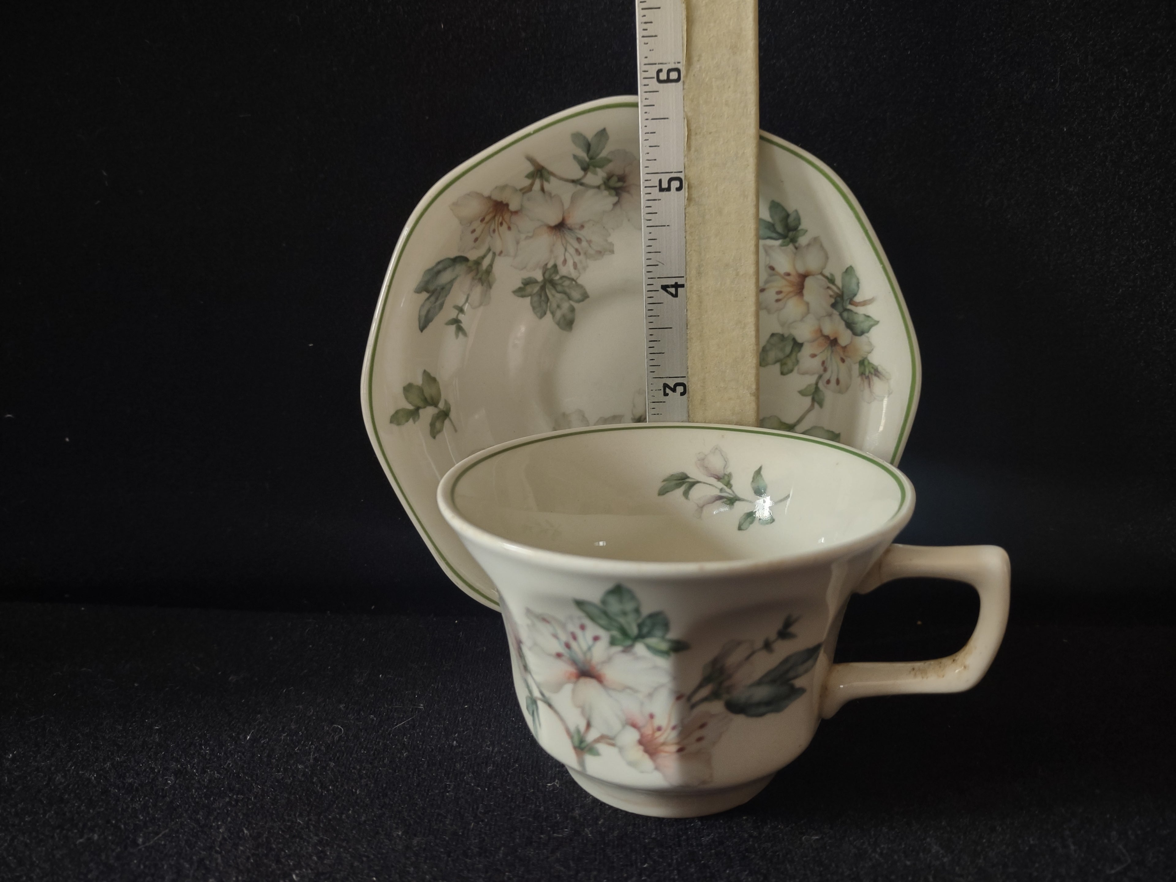 Vintage Adams Azalea Cup and Saucer Set Real English Ironstone England [6023]