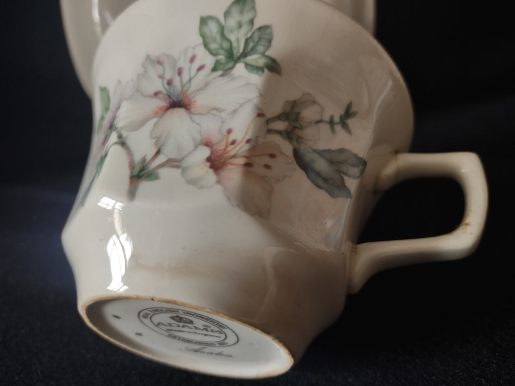Vintage Adams Azalea Cup and Saucer Set Real English Ironstone England [6023]
