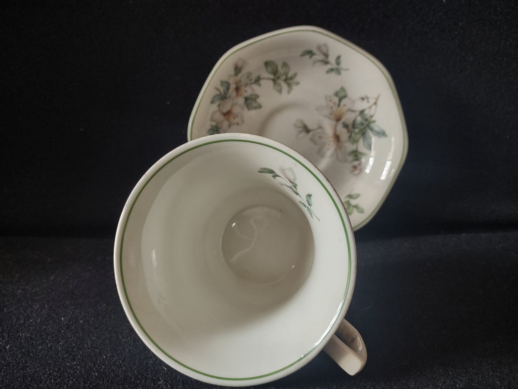 Vintage Adams Azalea Cup and Saucer Set Real English Ironstone England [6023]
