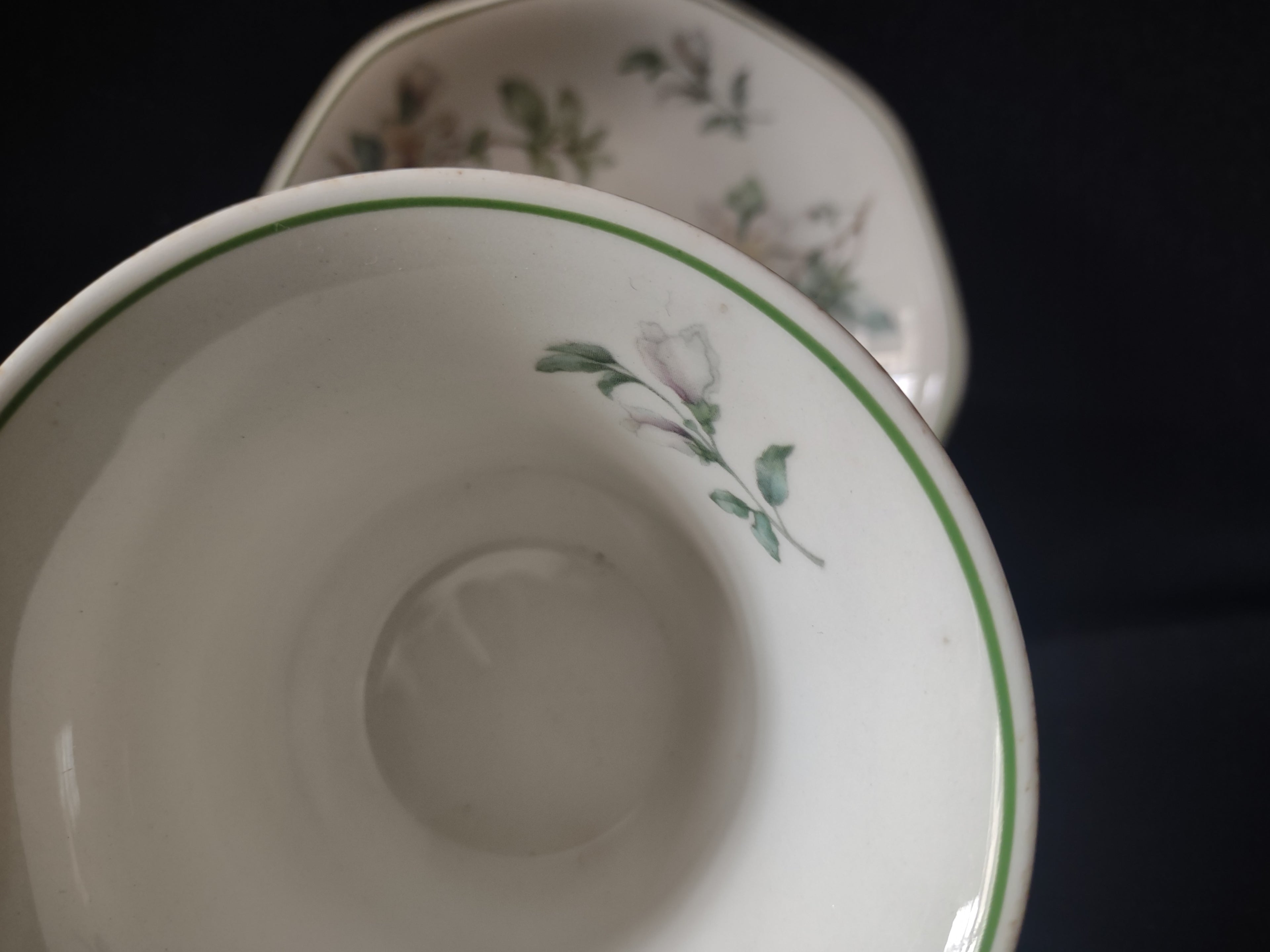 Vintage Adams Azalea Cup and Saucer Set Real English Ironstone England [6023]