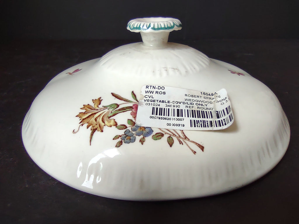 Vintage Wedgwood Robert Sprays Round Vegetable Dish Lid Floral REPAIRED [6093]