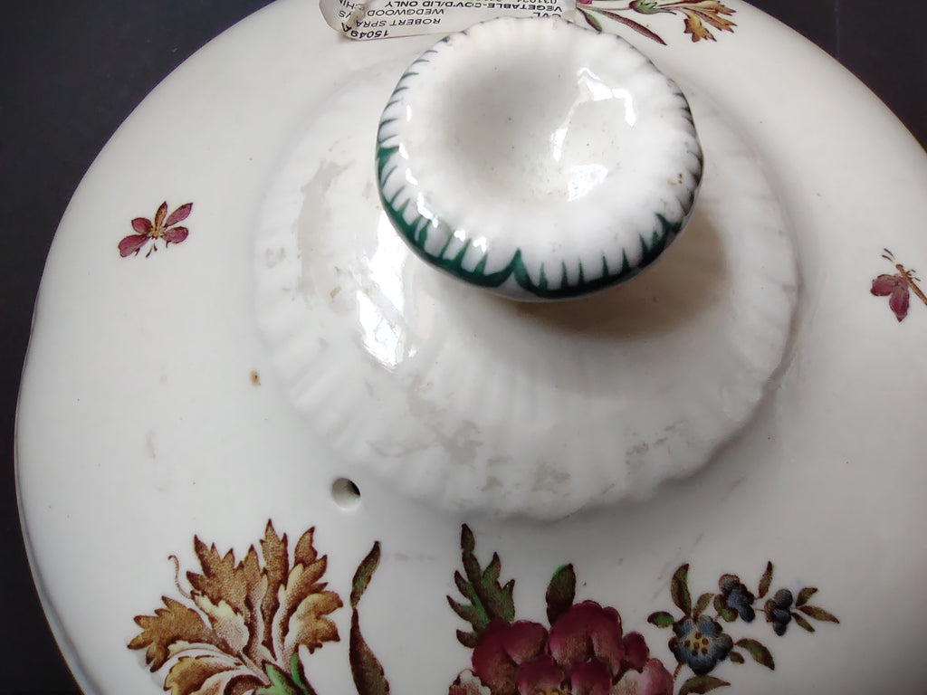 Vintage Wedgwood Robert Sprays Round Vegetable Dish Lid Floral REPAIRED [6093]