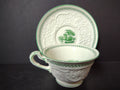 Vintage Wedgwood Patrician Torbay Green Cup Saucer Set England [6089]