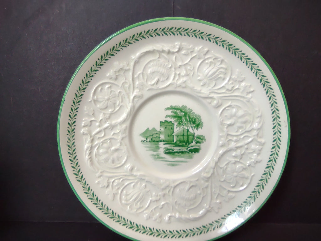Vintage Wedgwood Patrician Torbay Green Cup Saucer Set England [6089]