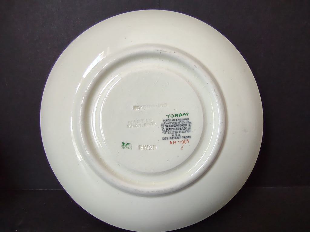 Vintage Wedgwood Patrician Torbay Green Cup Saucer Set England [6089]