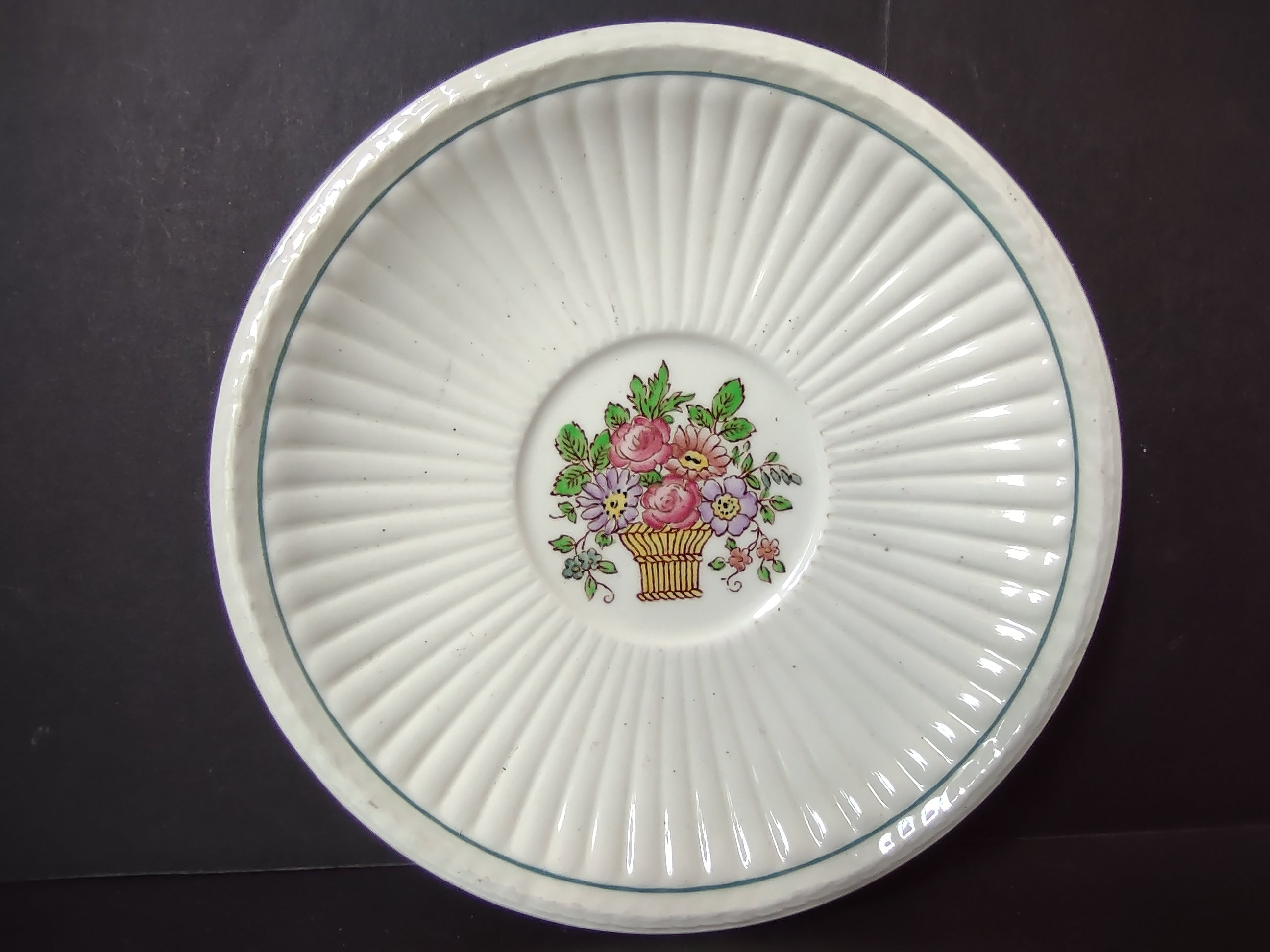 Vintage Wedgwood Belmar Flower Basket Saucer Barlaston England [6088]