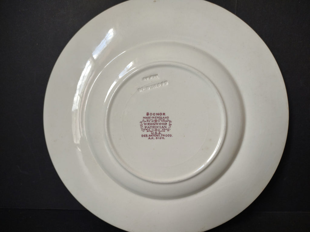 Vintage Wedgwood Patrician Bognor Floral Dinner Plate England [6087]