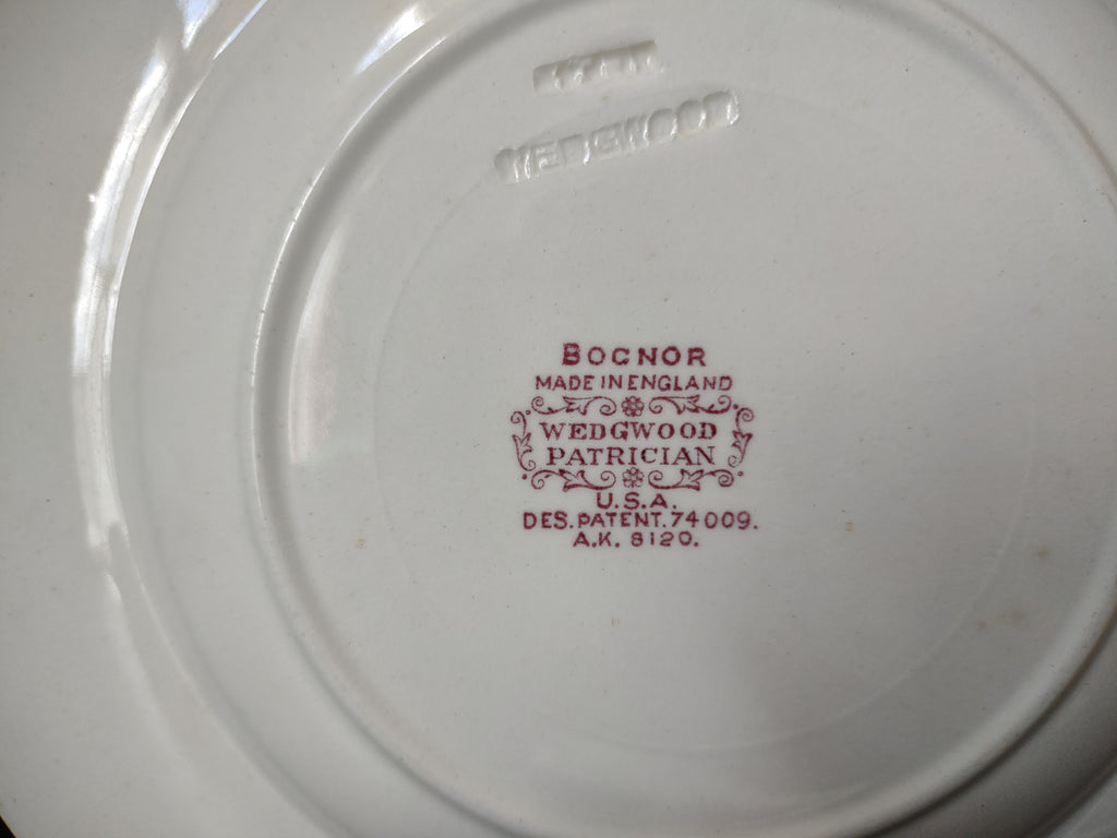 Vintage Wedgwood Patrician Bognor Floral Dinner Plate England [6087]