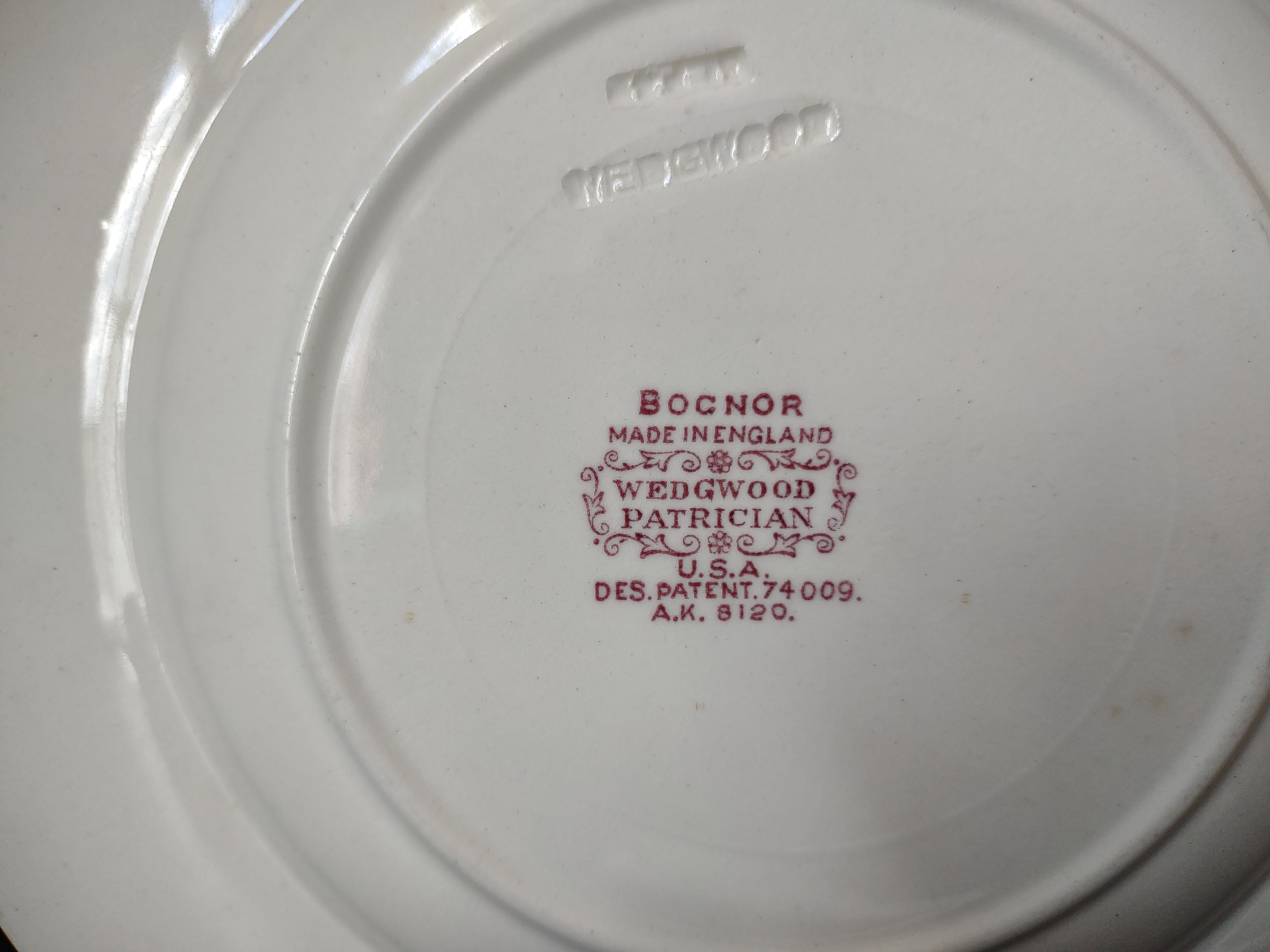 Vintage Wedgwood Patrician Bognor Floral Dinner Plate England [6087]