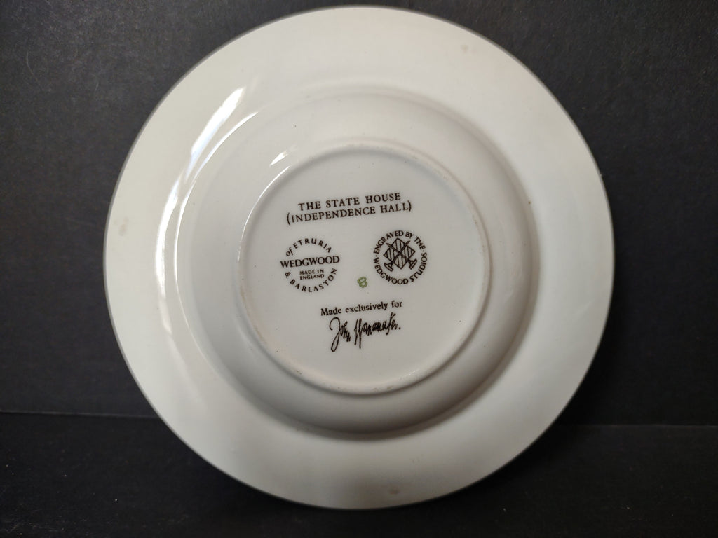 Vintage Wedgwood Independence Hall State House Brown Transferware Ashtray [6086]