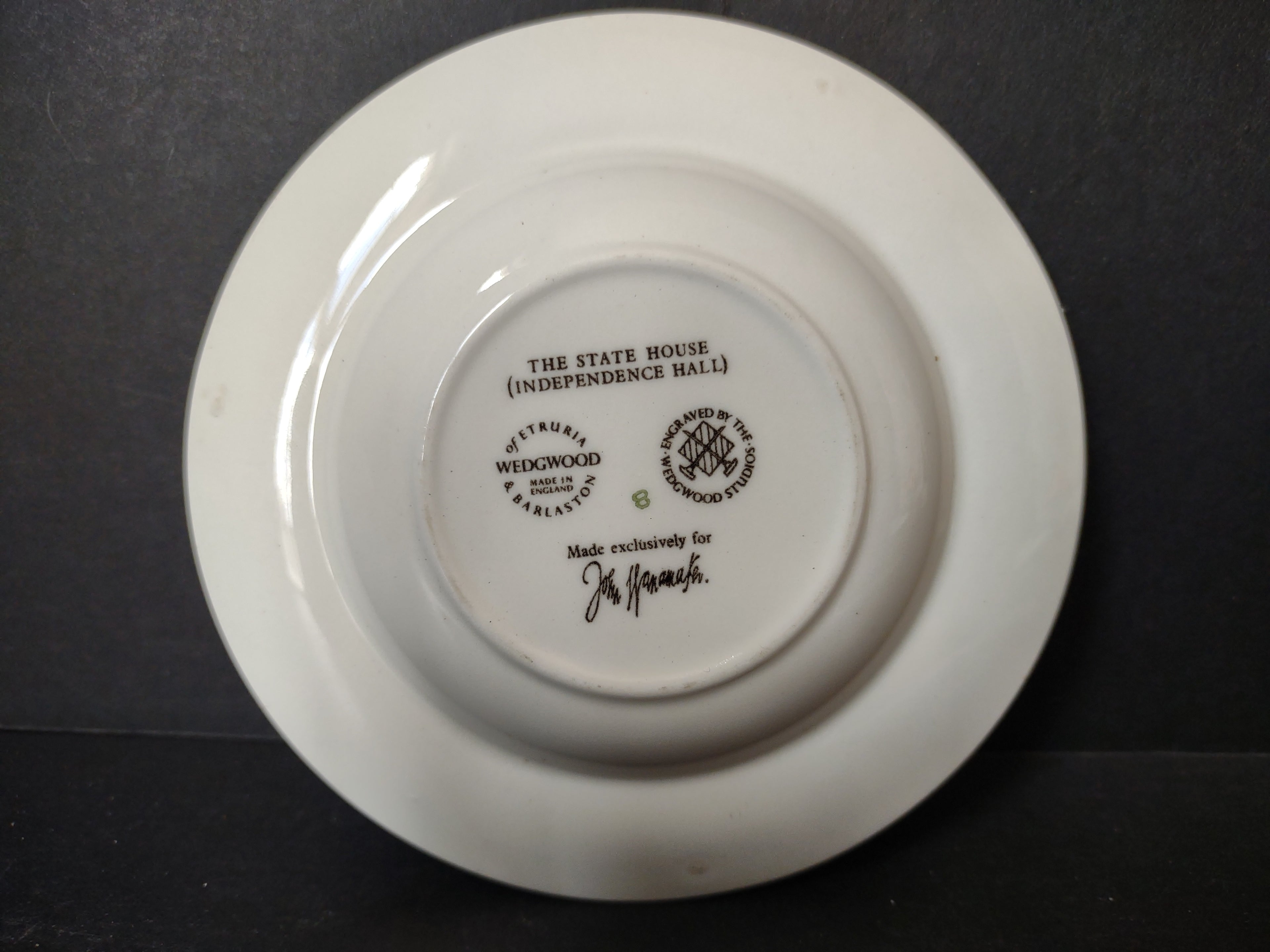 Vintage Wedgwood Independence Hall State House Brown Transferware Ashtray [6086]