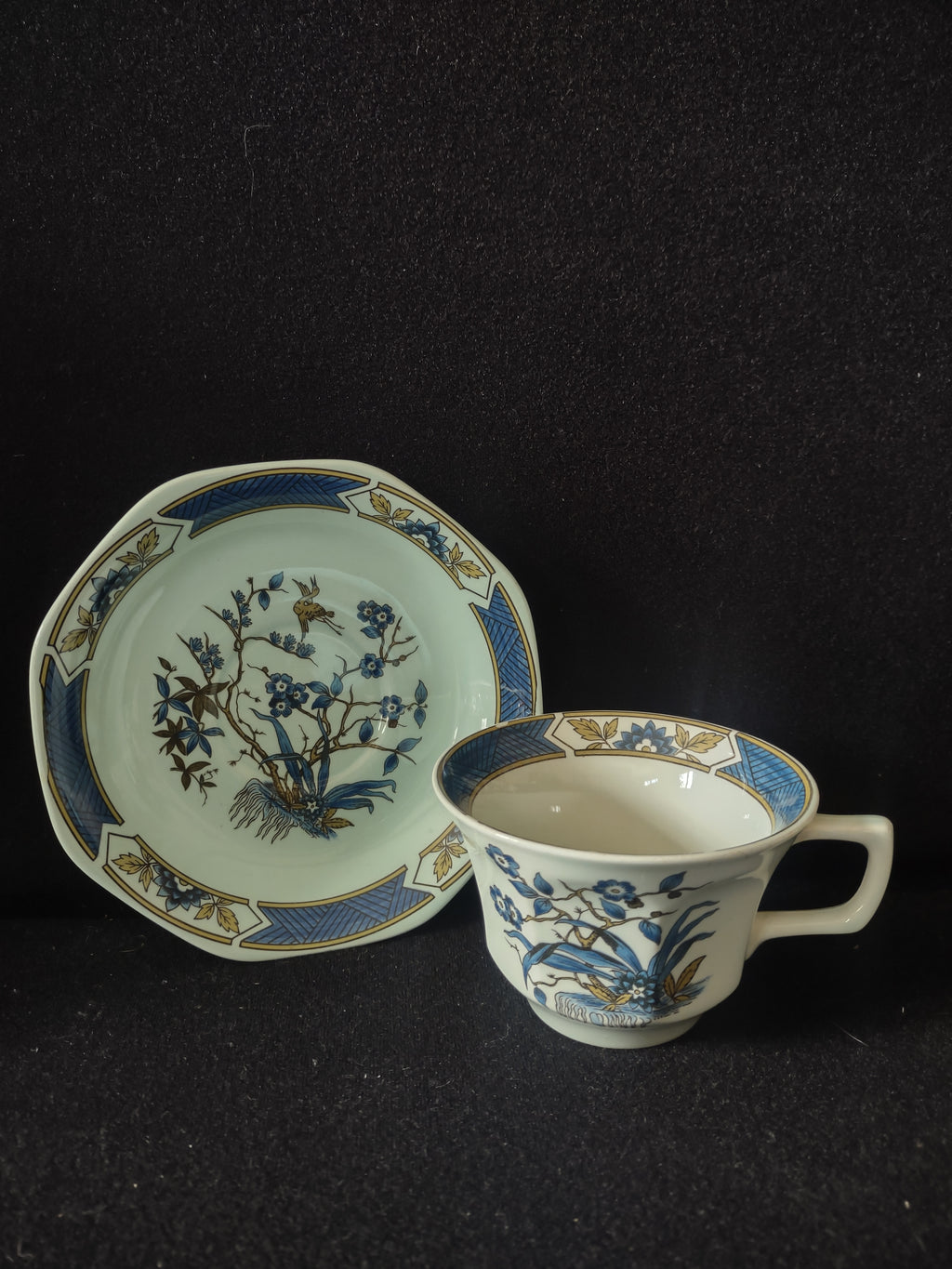 Vintage Adams Tong Cup Saucer Ironstone Calyx Ware England [6051]