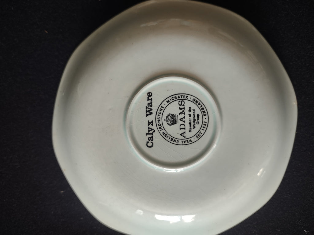 Vintage Adams Tong Cup Saucer Ironstone Calyx Ware England [6051]