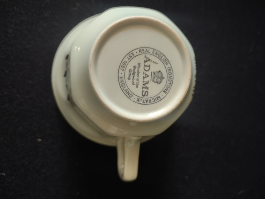 Vintage Adams Tong Cup Saucer Ironstone Calyx Ware England [6051]