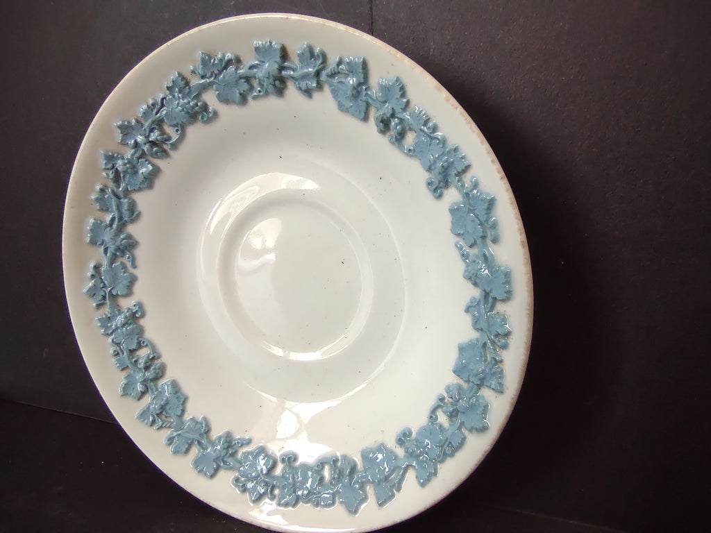 Vintage Wedgwood Etruria Barlaston Blue Grape Vine Saucer Queen's Ware [6080]