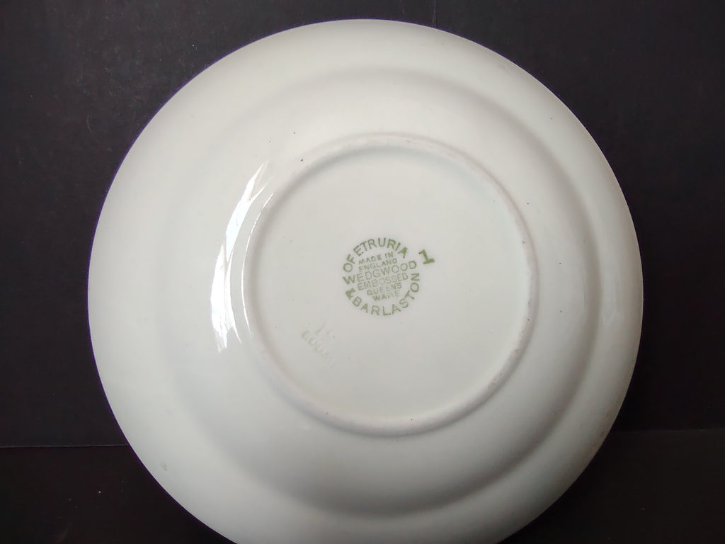 Vintage Wedgwood Etruria Barlaston Blue Grape Vine Saucer Queen's Ware [6080]