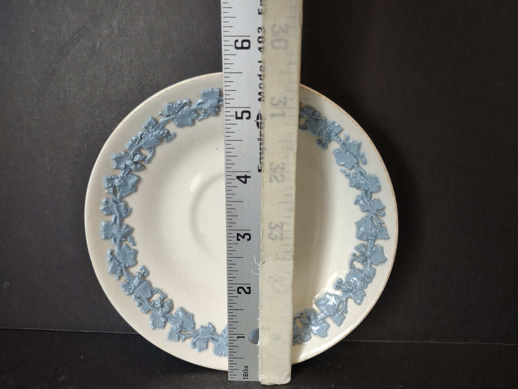 Vintage Wedgwood Etruria Barlaston Blue Grape Vine Saucer Queen's Ware [6080]