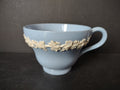 Vintage Wedgwood Embossed Queensware Cream on Blue Grapevine Teacup Only [6072]