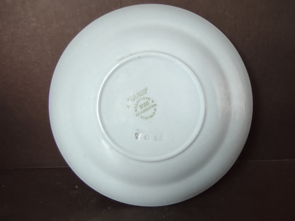 Vintage Wedgwood Embossed Queensware Blue Saucer Grapevine Leaf 6" [6067]