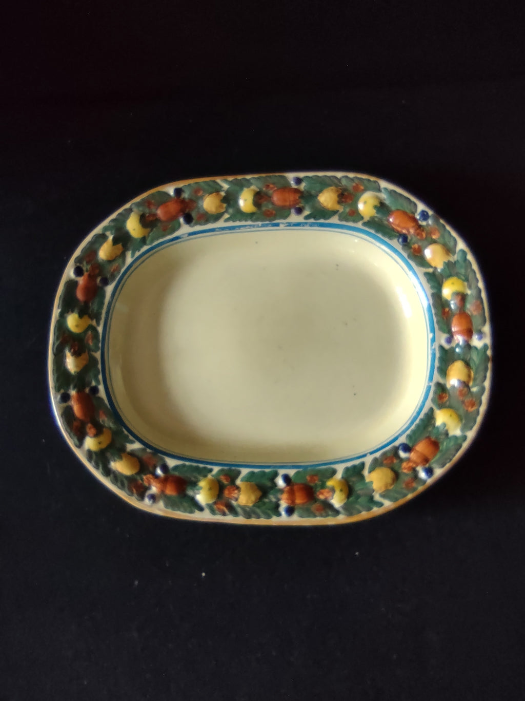 Vintage Adams Titian Ware Della Robbia Oval Platter Ironstone England [6054]
