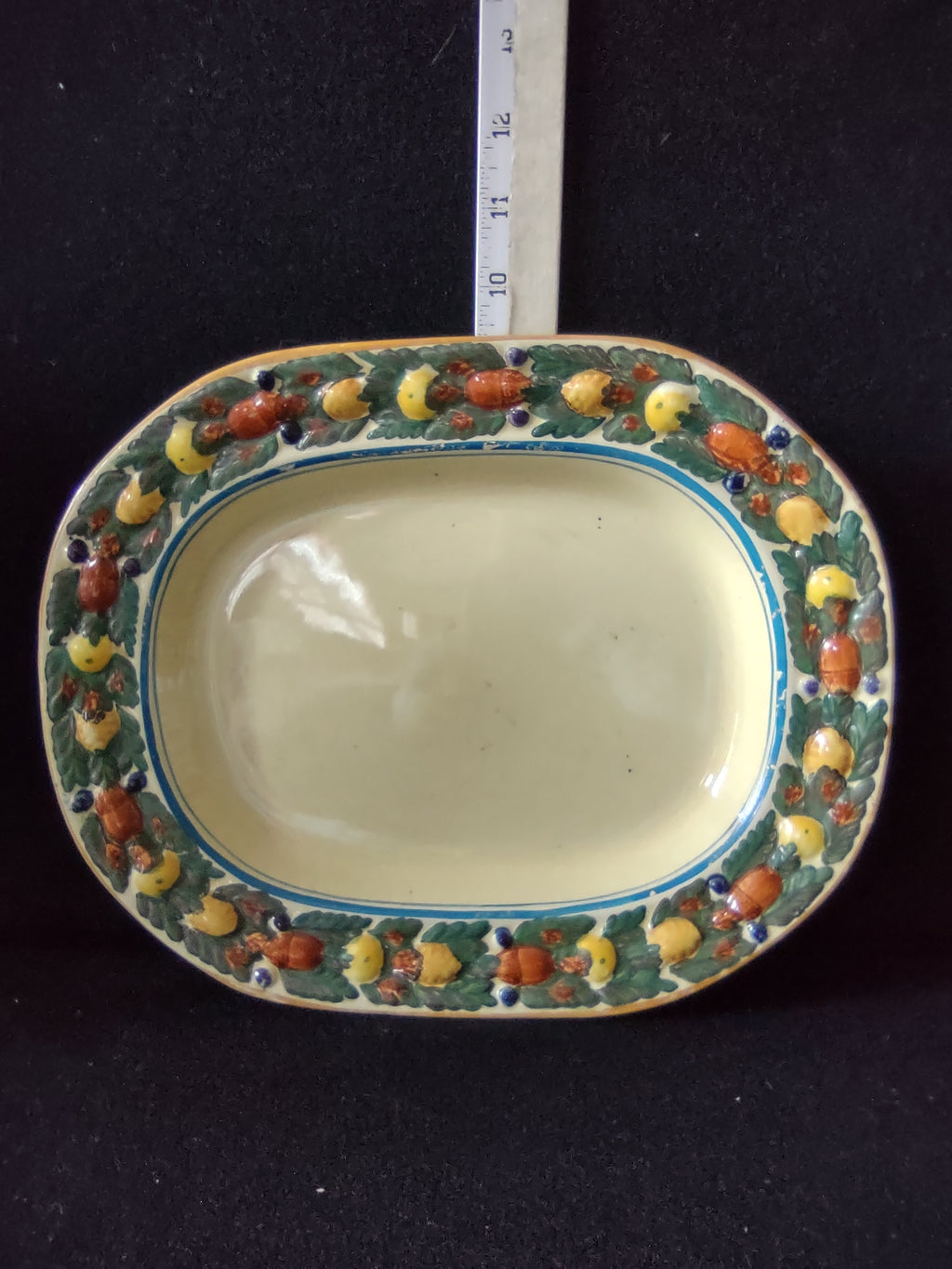 Vintage Adams Titian Ware Della Robbia Oval Platter Ironstone England [6054]