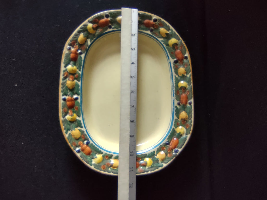 Vintage Adams Titian Ware Della Robbia Oval Platter Ironstone England [6054]