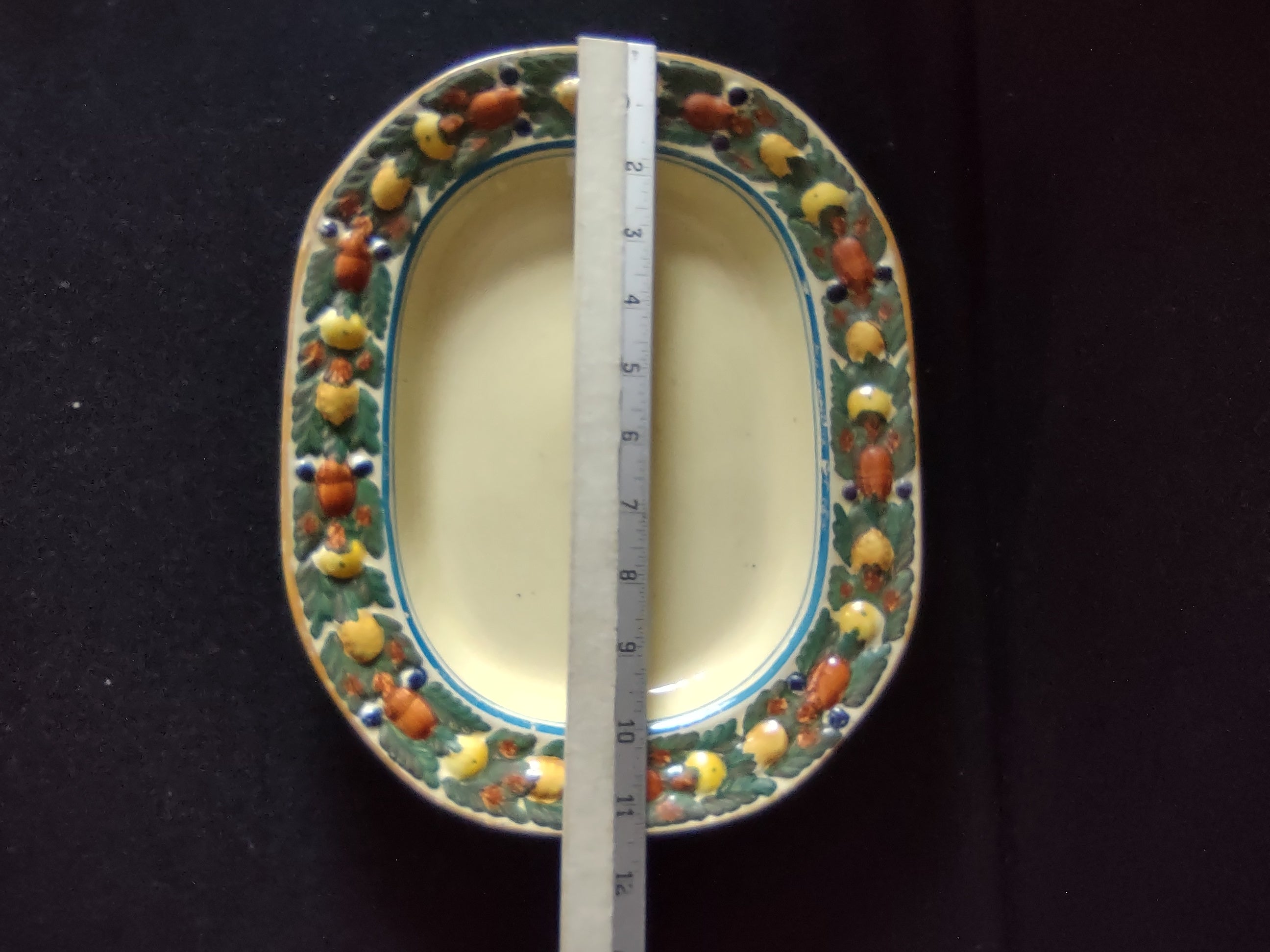 Vintage Adams Titian Ware Della Robbia Oval Platter Ironstone England [6054]