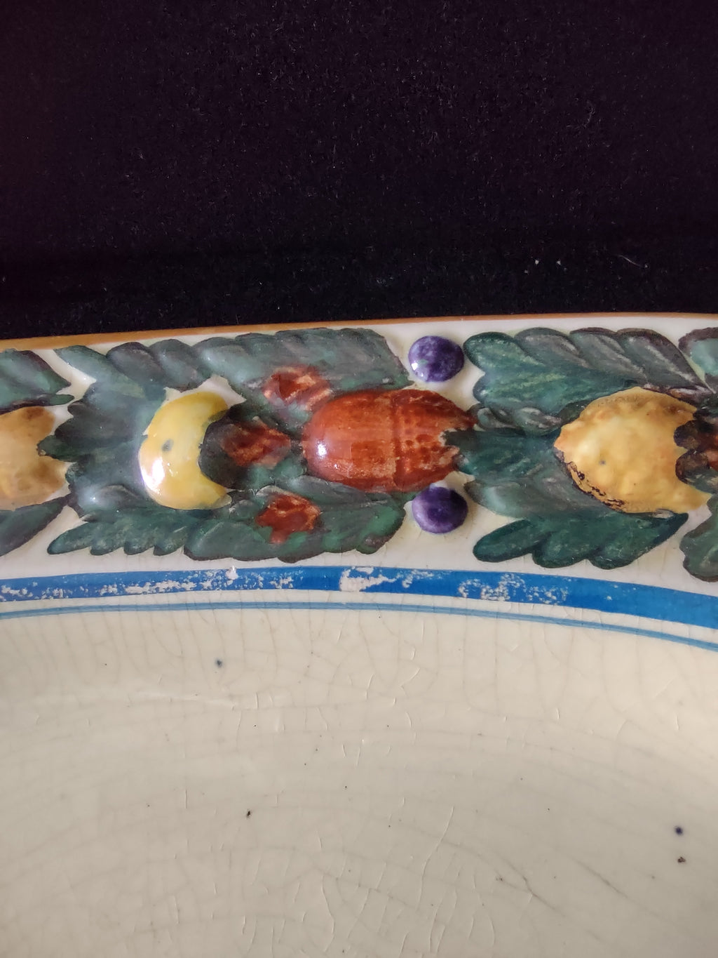 Vintage Adams Titian Ware Della Robbia Oval Platter Ironstone England [6054]