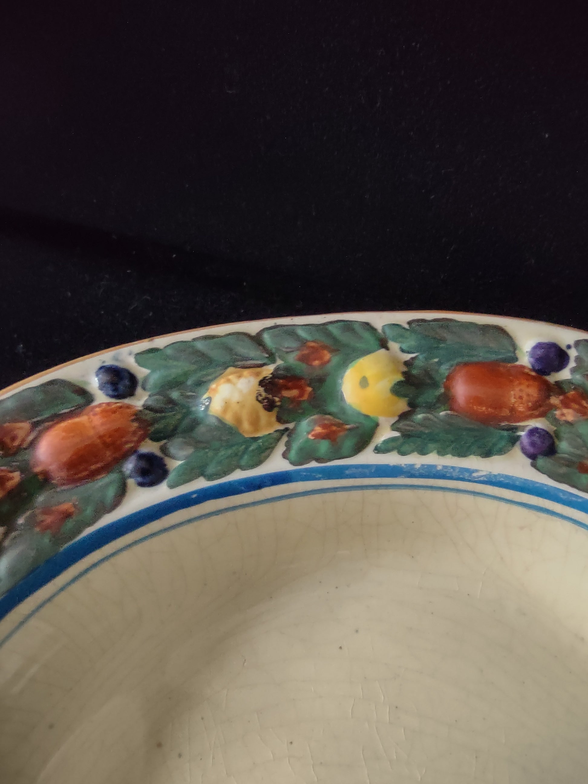 Vintage Adams Titian Ware Della Robbia Oval Platter Ironstone England [6054]