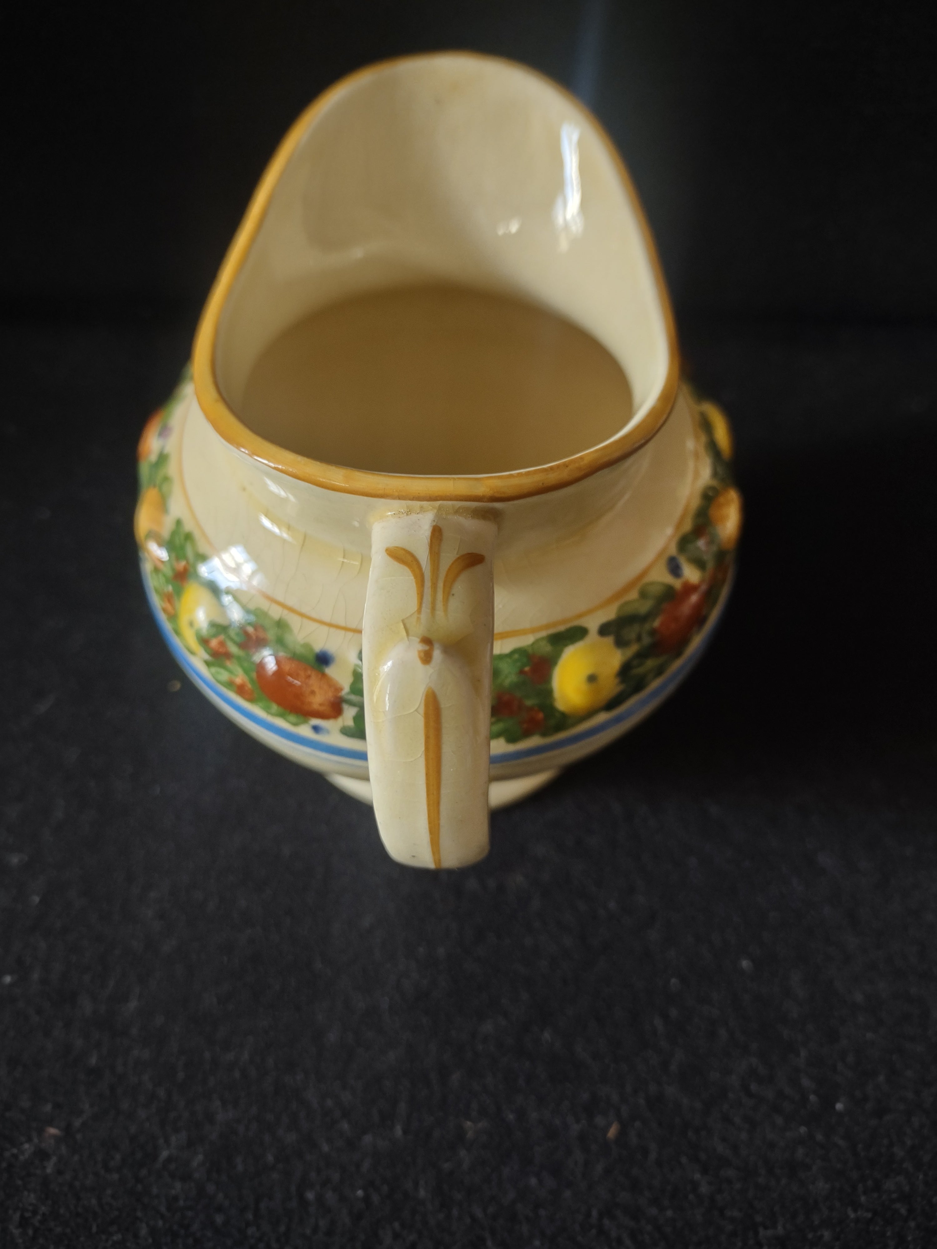 Vintage Adams Titian Ware Della Robbia Creamer Sugar Bowl Lid England [6056]