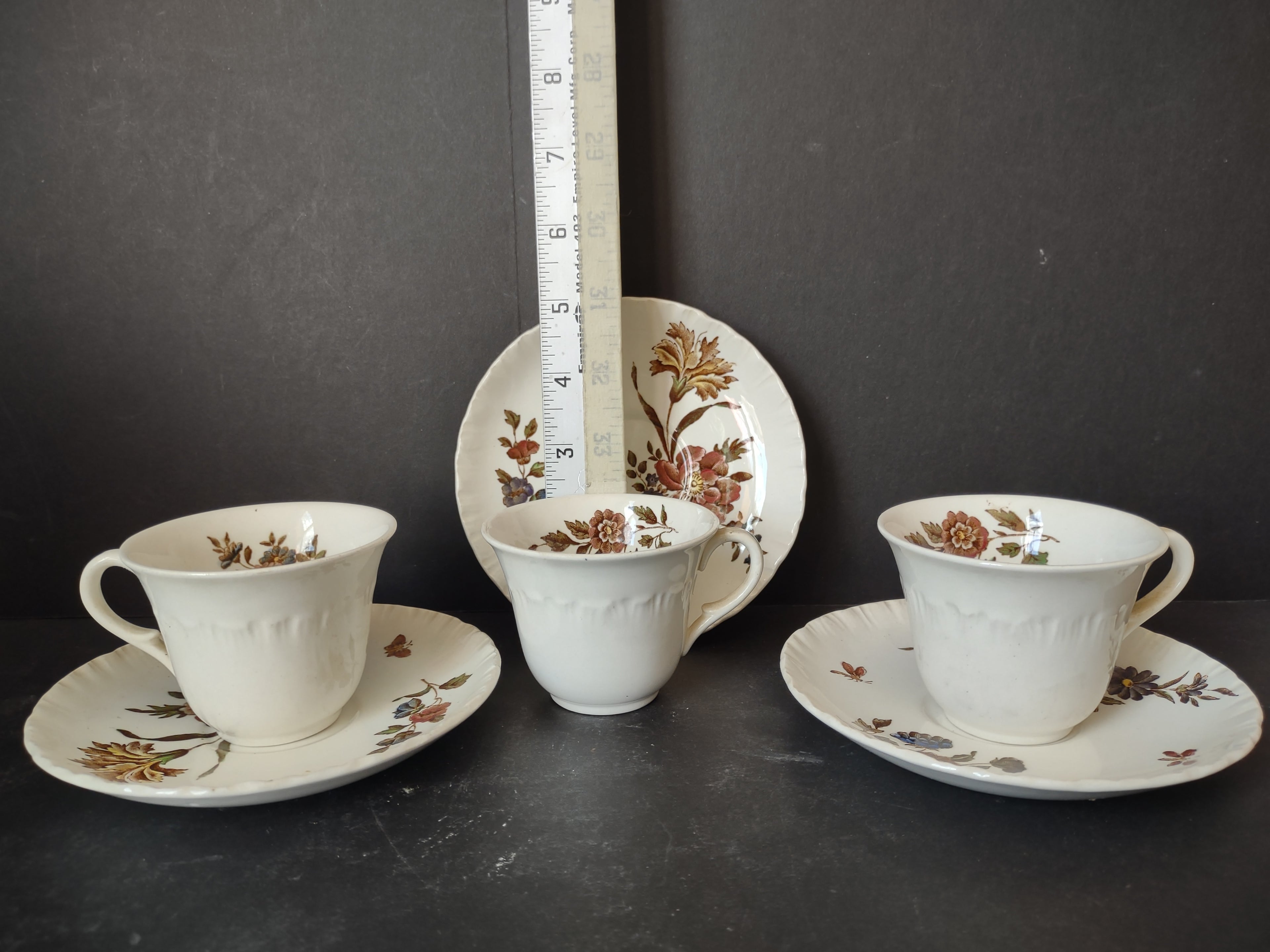 Vintage Wedgwood Demitasse Espresso Cup Saucer x 3 Etruria Barlaston [6063]