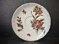 Vintage Floral Butterfly Demitasse Saucer Scalloped Rim Off-White [6064]