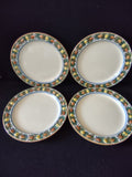 Vintage Royal Adams Della Robbia Luncheon Plate England Set Of 4[6065]
