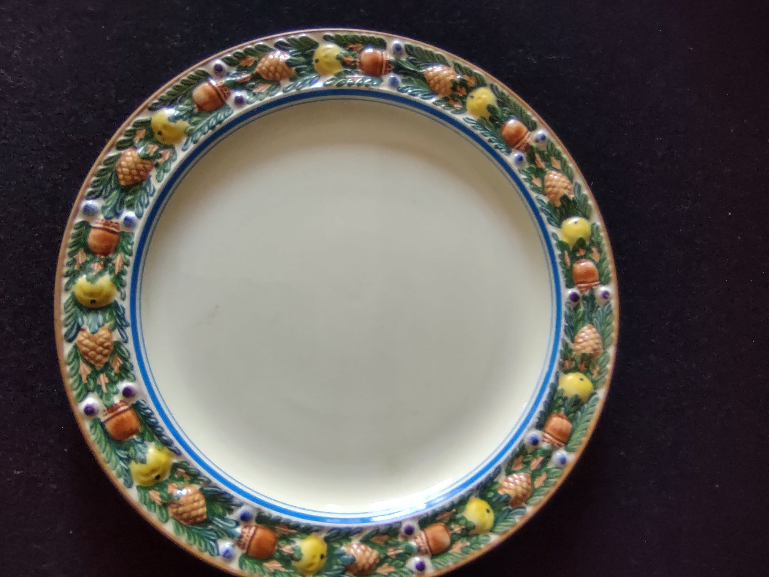 Vintage Royal Adams Della Robbia Luncheon Plate England Set Of 4[6065]