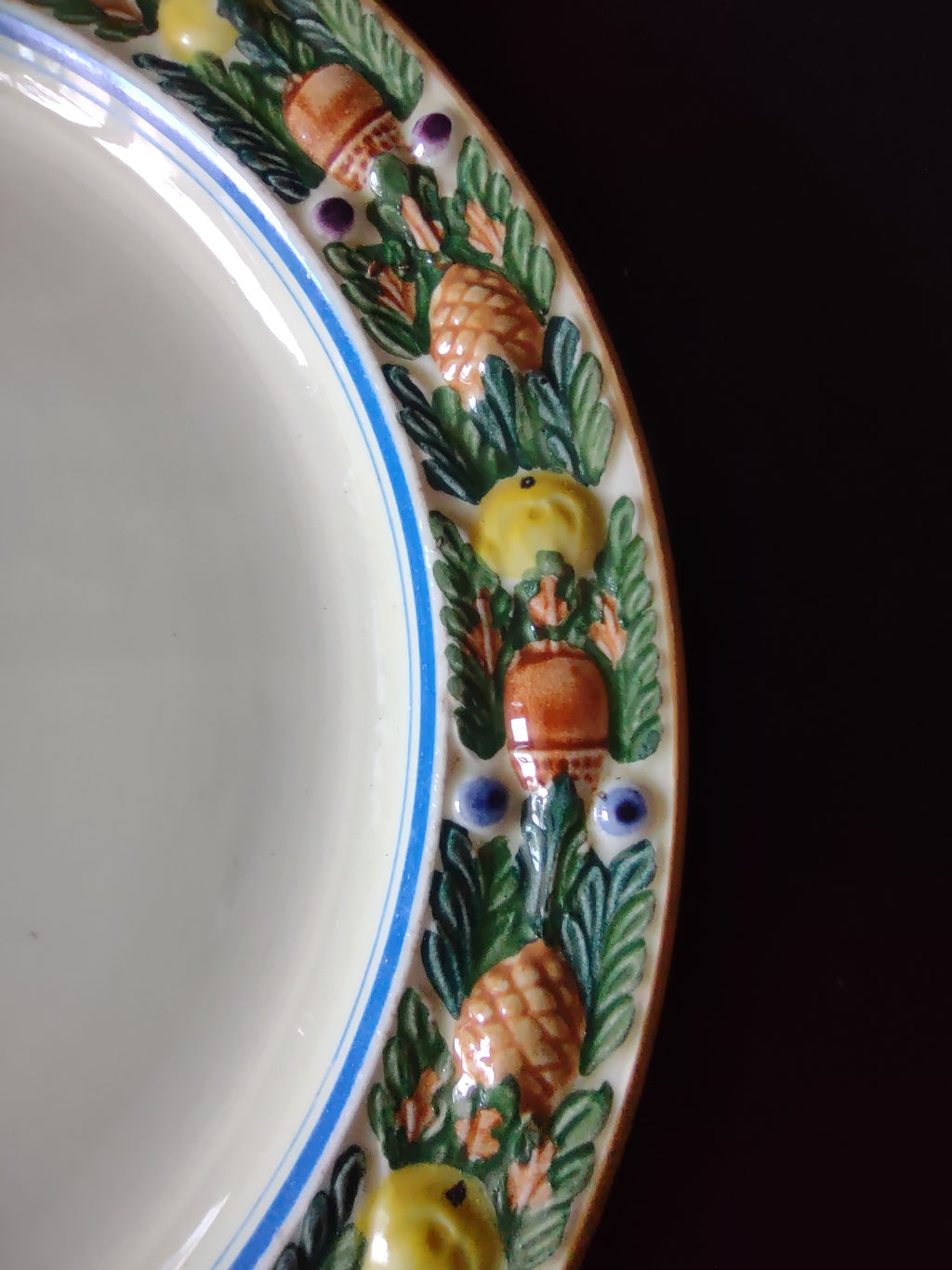 Vintage Royal Adams Della Robbia Luncheon Plate England Set Of 4[6065]