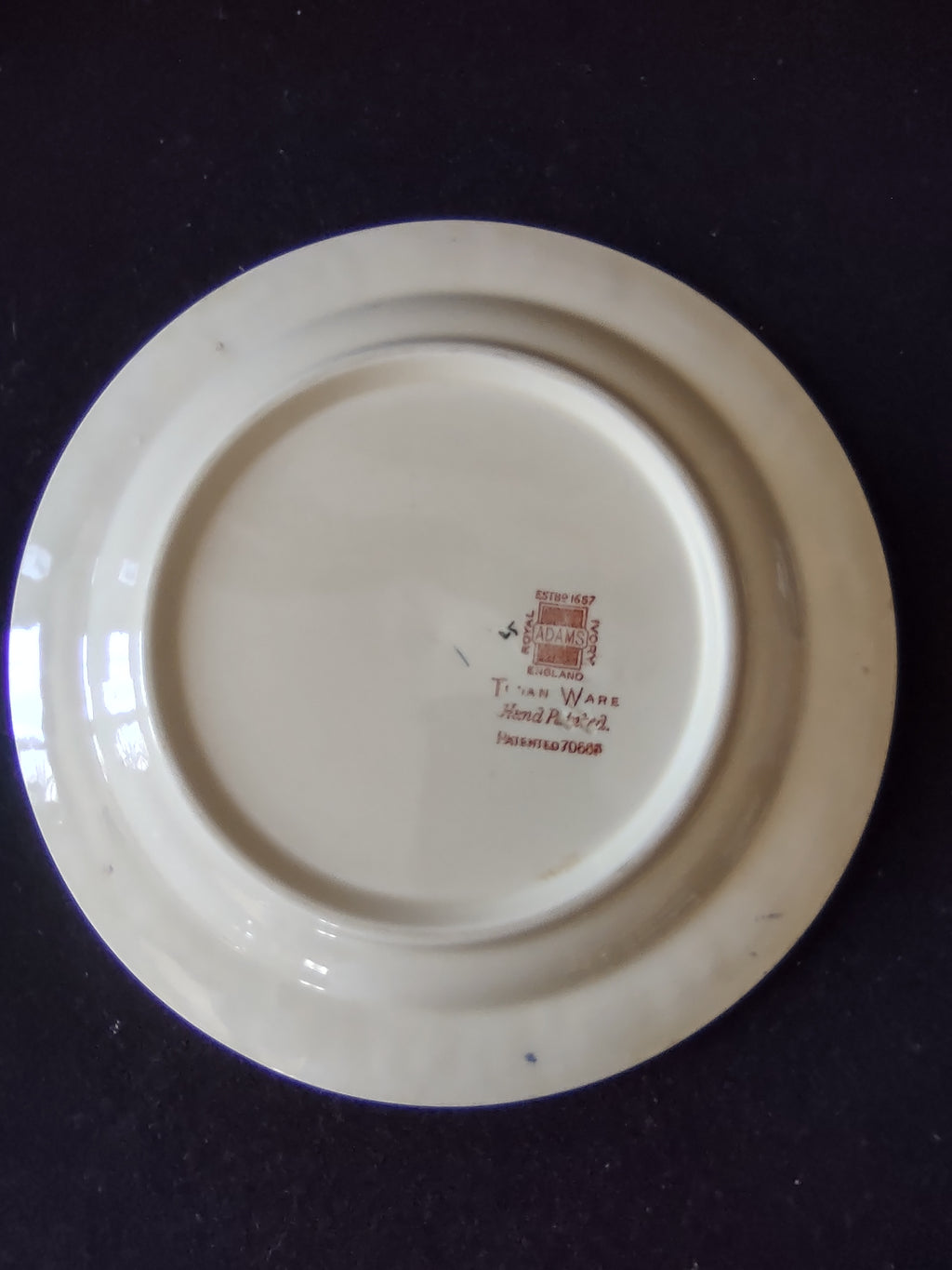Vintage Royal Adams Della Robbia Luncheon Plate England Set Of 4[6065]