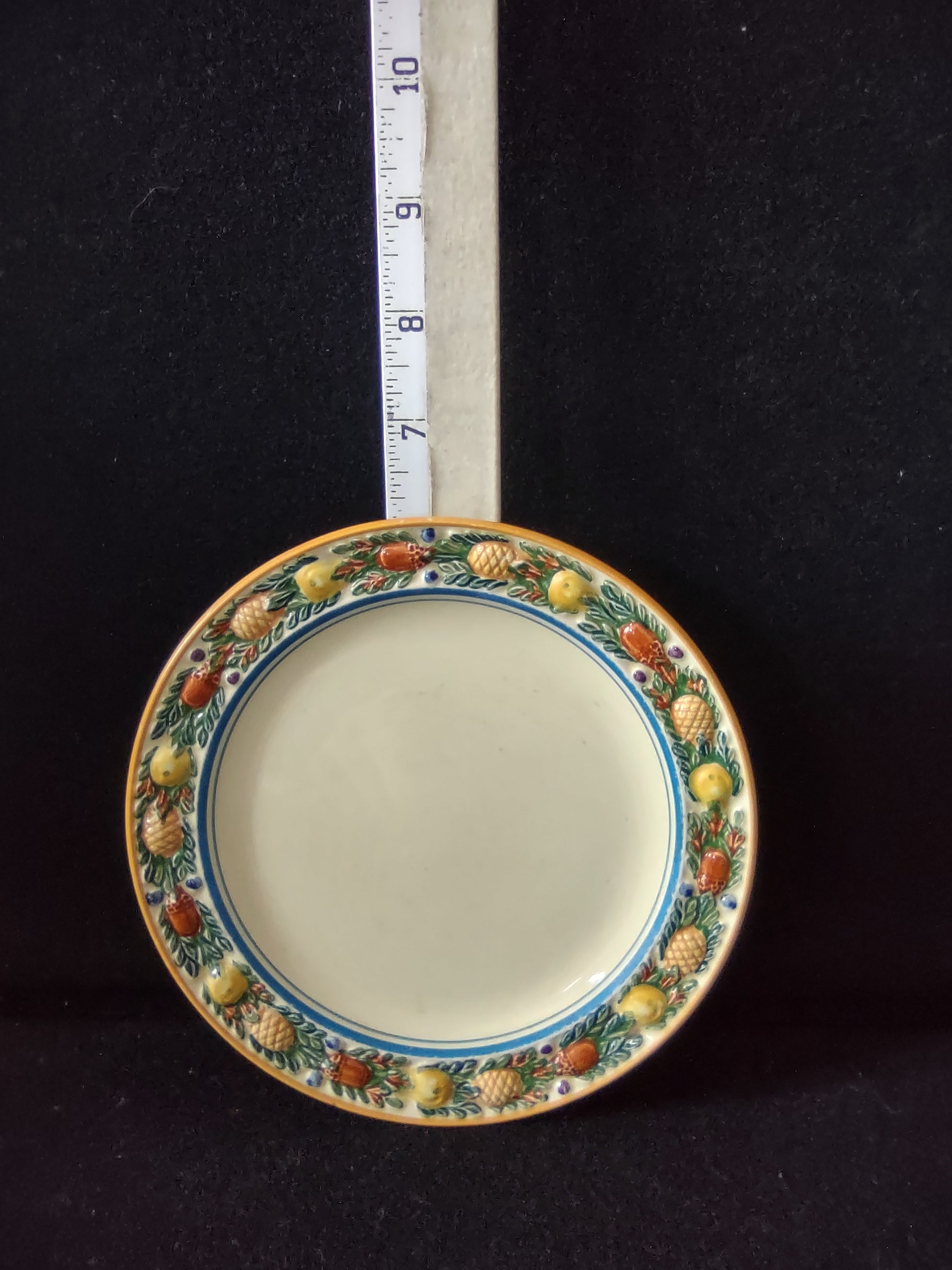 Vintage Adams Titian Ware Della Robbia Bread Butter Plates England Set 5 [6094]